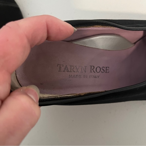 TARYN ROSE Black Fabric Shoes 2” Heel Made in Italy Size: EUR 39.5 - Picture 3 of 8